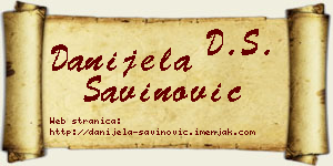 Danijela Savinović vizit kartica